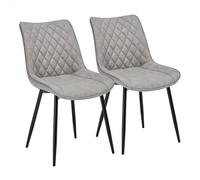 WOLTU Chaise de Salle à Manger Lot de 2,Gris