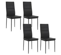 WOLTU Chaise de Salle à Manger Lot de 2,Similicuir,Noir