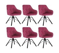 WOLTU Chaise de Salle à Manger Pivotante à 360°,Lot de 6,Velour