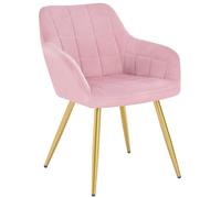 WOLTU Chaise de Salle à Manger,Velours,Rose