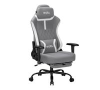 WOLTU Chaise Gaming,Chaise Bureau Ergonomique,Accoudoirs Réglables 2D,Gris