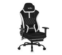 WOLTU Chaise Gaming,Chaise Bureau Ergonomique,Accoudoirs Réglables 2D,Noir