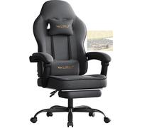 WOLTU Chaise Gaming,Fauteuil Gaming,avec Coussin à Ressorts Ensachés,Gris
