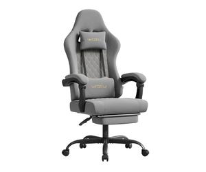 WOLTU Chaise Gaming,Massante Chaise,avec Coussin à Ressorts,Gris+Jaune