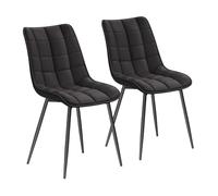 WOLTU Chaises de Salle à Manger Lot de 2,Similicuir,Anthracite