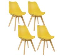 WOLTU Chaises de Salle à Manger Lot de 4,Noir
