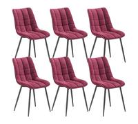 WOLTU Chaises de Salle à Manger Lot de 6,Velours,Bordeaux