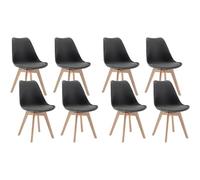 WOLTU Chaises de Salle à Manger Lot de 8,Gris