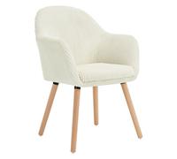 WOLTU Chaises de Salle à Manger,Velours Côtelé,Beige