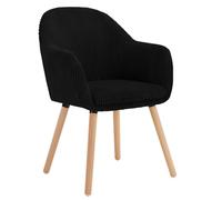 WOLTU Chaises de Salle à Manger,Velours Côtelé,Noir