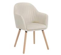WOLTU Chaises de Salle à Manger,Velours,Crème Blanc