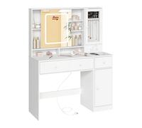 WOLTU Coiffeuse avec Miroir Coulissant et Lumière LED, Multiprise