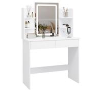WOLTU Coiffeuse avec Miroir et Lumière LED, Table Maquillage 2 Ports USB