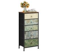 WOLTU Commode 5 Tiroirs, Meuble de Rangement à Tiroirs en Tissu