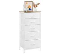 WOLTU Commode 5 Tiroirs, Meuble de Rangement à Tiroirs en Tissu