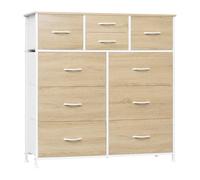 WOLTU Commode à 10 Tiroirs en Tissu, Meuble de Rangement