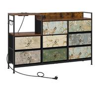 WOLTU Commode à 8 Tiroirs en Tissu, Commode avec Station de Charge