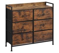WOLTU Commode Chambre Adulte 6 tiroirs, Armoire avec Tiroirs en Tissu