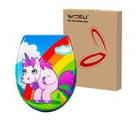 WOLTU Couvercle de WC avec SoftClose fonction,Abattant WC en Duroplaste Siège de toilette Design Déco