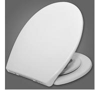 WOLTU Couvercle de WC Famille avec siège d'enfant,Abattant WC en Plastique avec abaissement Automatique,Blanc Forme O