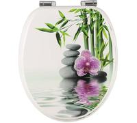 Woltu Abattant WC en MDF Soft Close Frein de chute, cuvette en O, charnières inoxydables réglables