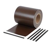 WOLTU Bandes Brise-Vue en PVC de 450g/m², Rouleau Brise-Vue Occultant 19cm x 35m, Résistant au Vent et au Soleil, pour Clôture, Jardin, Balcon, avec 25 Clips de Fixation, en Marron