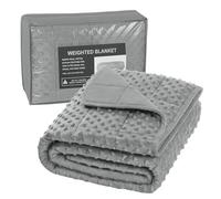 WOLTU Couverture Lestée de Poids, 4,5 kg, 105x150 cm, Double Face, Couverture Aide au Sommeil, Couverture Lourde, Gris