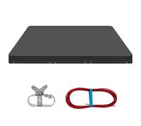 WOLTU Couverture Piscine Rectangulaire 400x200x20 cm, Bâche Protection Solaire Hivernage Anti-poussière Imperméable en PE 200g/m² Œillets et Corde de Fixation Gris Foncé