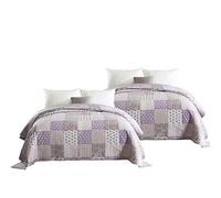 WOLTU Couvre-lit Patchwork, Lot de 2 Dessus de Lit avec Boutis Imprimée, 150x200 cm