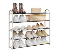 WOLTU Étagère à Chaussures 5 Niveaux pour Environ 20 Paires de Chaussures,XXL Porte-Chaussures 79x19,5x79cm,Crème