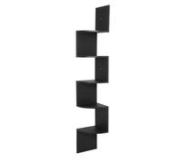 WOLTU Étagère d’angle flottante avec 5 étages,Étagère murale Style Zigzag pour placer image-magazine-photo,Étagère suspendue,Noir