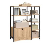 WOLTU Étagère de Rangement avec Armoire, Bibliothèque Étagère