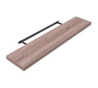 WOLTU Étagère murale cube en MDF, Étagère pour livres-CD-DVD,100x22.9x3.8cm,Chêne clair