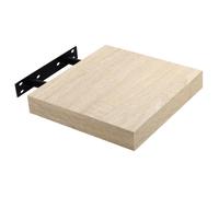 WOLTU Étagère murale cube en MDF, Étagère pour livres-CD-DVD,Étagère à fixation invisible,50x22.9x3.8cm,Chêne