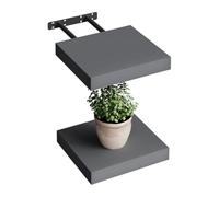 WOLTU Étagère Murale, Etagere Flottante deSHELF RG9365dgr-2, | MDF, Convient aux Salons, Chambres, Salles de Bains, Entrées, Bureaux et à un Usage Décoratif