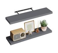 WOLTU Étagère Murale, Etagere Flottante deSHELF RG9370dgr-2, | MDF, Convient aux Salons, Chambres, Salles de Bains, Entrées, Bureaux et à un Usage Décoratif