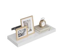 WOLTU Étagère Murale, Etagere Flottante deSHELF RG9478ws, | MDF, Convient aux Salons, Chambres, Salles de Bains, Entrées, Bureaux et à un Usage Décoratif