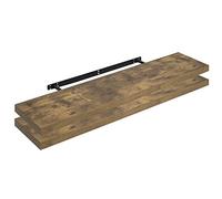 WOLTU Étagère Murale, Étagère Flottante en MDF, Lot de 2, pour Salon, Cuisine, Chambre, Salle de Bain, RG9316hov-2