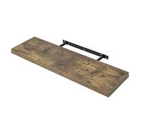 WOLTU Étagère Murale, Étagère Flottante pour Livres CD DVD, en Panneau de Bois d'Ingénierie, 100x23x3,8cm, Marron Rustique, RG9317hov