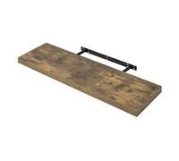WOLTU Étagère Murale, Étagère Flottante pour Livres CD DVD, en Panneau de Bois d'Ingénierie, 80x23x3,8cm, Marron Rustique, RG9318hov