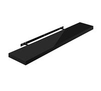 WOLTU Étagère Murale, Étagère Flottante pour Livres, CD DVD, Panneau de Bois d'Ingénierie, 110x22,9x3,8cm, Nior, RG9483sz