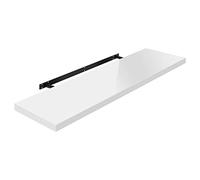 WOLTU Étagère Murale, Étagère Flottante pour Livres, CD DVD, Panneau de Bois d'Ingénierie, 120x22,9x3,8cm, Blanc, RG9484ws