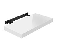WOLTU Étagère Murale,Tablette Murale, Étagère Flottante, Étagère à Livres, CD DVD, Panneau de Bois, 40x22,9x3,8cm, Blanc RG9476ws