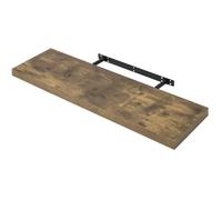 WOLTU Étagère Murale, Étagère Flottante pour Livres CD DVD, en Panneau de Bois d'Ingénierie, 80x23x3,8cm, Marron Rustique, RG9318hov