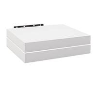 WOLTU Étagère Murale, Étagère Suspendue, Étagère Flottante en MDF, Lot de 2, Blanc, pour Salon, Cuisine, Chambre, Salle de Bain etc RG9365ws-2