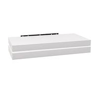 WOLTU Étagère Murale, Étagère Suspendue, Étagère Flottante en MDF, Lot de 2, Blanc, pour Salon, Cuisine, Chambre, Salle de Bain etc RG9368ws-2
