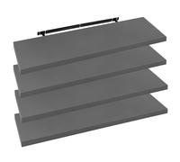 WOLTU Étagère Murale, Étagère Suspendue, Étagère Flottante en MDF, Lot de 4, pour Salon, Cuisine, Chambre, Salle de Bain etc RG9317dgr-4