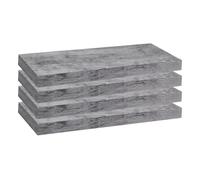 WOLTU Étagère Murale, Étagère Suspendue, Étagère Flottante en MDF, Lot de 4, pour Salon, Cuisine, Chambre, Salle de Bain etc RG9368grei-4