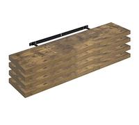 WOLTU Étagère Murale, Étagère Suspendue, Étagère Flottante en MDF, Lot de 4, pour Salon, Cuisine, Chambre, Salle de Bain etc RG9315hov-4