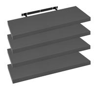 WOLTU Étagère Murale, Étagère Suspendue, Étagère Flottante en MDF, Lot de 4, pour Salon, Cuisine, Chambre, Salle de Bain etc RG9370dgr-4